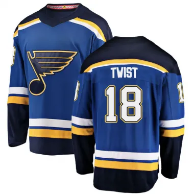 Tony Twist Autographed 8X10 St. Louis Blues Home Jersey (Skating